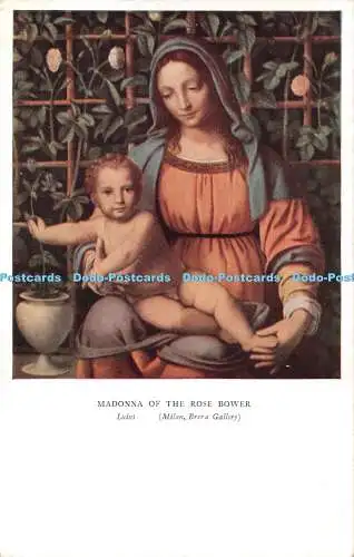 R359823 Mailänder Brera Galerie Madonna der Rosenlaube Die Medici-Gesellschaft Nr 146