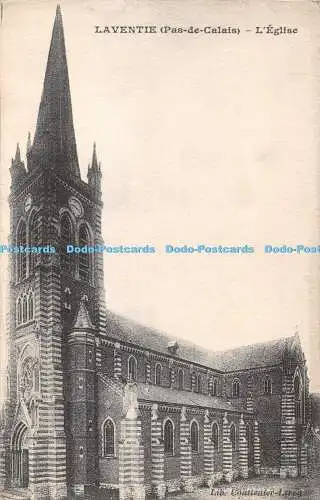 R360192 Laventie Pas de Calais L Eglise Lib Couttenier Leroy Impr Edia Versaille