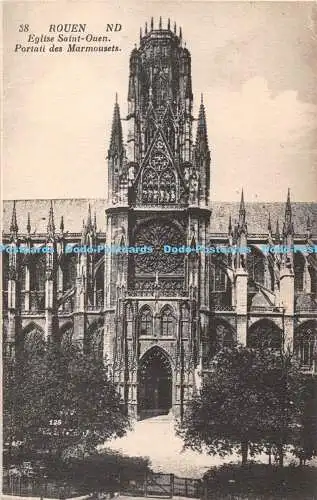 R360384 Rouen Eglise Saint Ouen Portail des Marmousets Levy et Neurdein Reunis N