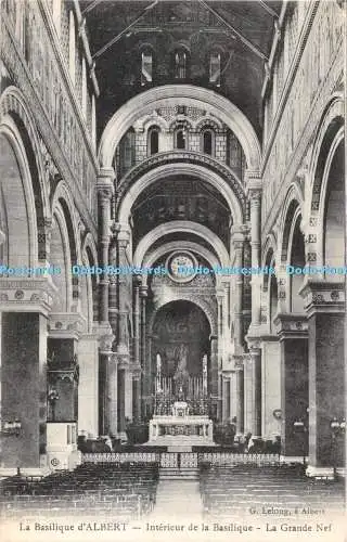 R360496 La Basilique d Albert Interieur de la Basilique La Grand Nef G Lelong a