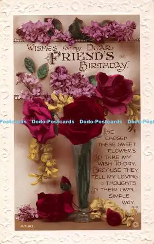 R362428 Wünsche für meine lieben Freunde Geburtstag Ich habe diese süßen Blumen ausgewählt R 7 1