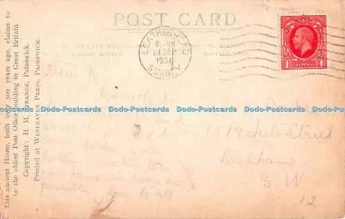 R360701 Painswick Glos The Post Office H M Strange A Dorothy Holmes 1936