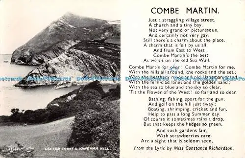 R362608 41788 Lester Point und Hangman Hill Combe Martin Text von Miss Constance