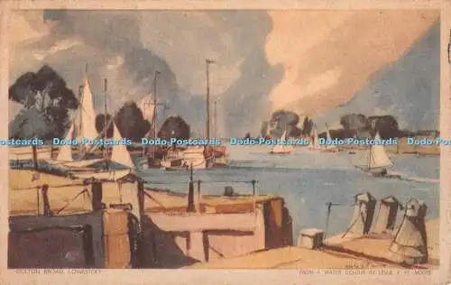 R362739 Oulton Broad Lowestoft Leslie L H Moore Cotman Color Jarrold 1954