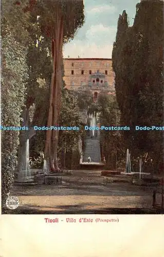 R360892 Tivoli Villa d Este Prospetto Alterocca Terni Postkarte