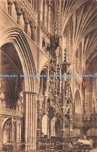 R360978 Exeter Kathedrale Bischof Thron Postkarte 1910
