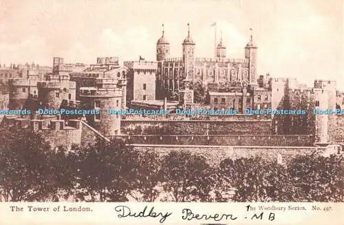 R364217 The Tower Of London The Woodbury Series No 497 Crisp and Co Briefpapier D