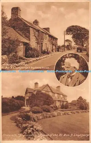 R361055 Llanystumdwy Criccieth Brynawelon House of the Rt Hon D Lloyd George Fri