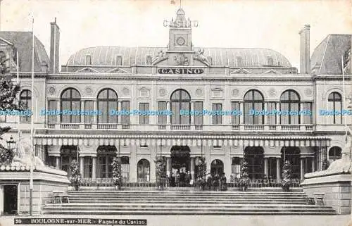 R362932 20 Boulogne sur Mer Facade du Casino Aqua Foto L V 1906