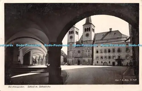 R362936 Berchtesgadener Schloss m Stiftskirche F G Zeitz No 420 Aus dem Berchtesga