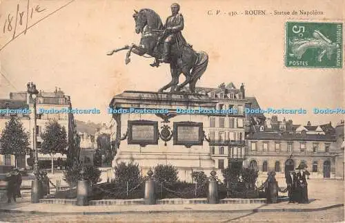 R364300 C V 430 Rouen Statue de Napoleon Carte Postale