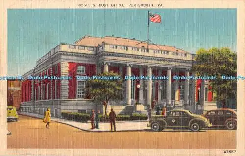 R364314 Post Office Portsmouth VA 105 US 47557 Verlag von Frank G Ennis Pape