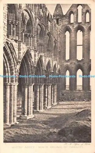 R361184 9 Whitby Abbey North Arcade of Chancel H M Office of Works Fotogravur