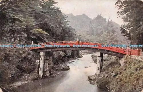 R364405 Blick auf Brücke und Fluss und Berg S Hildesheimer Nr 5326