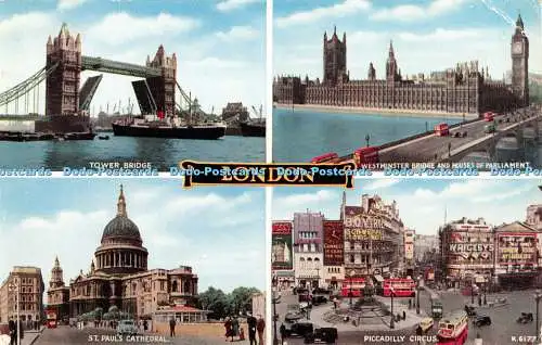 R364408 London K 6177 Valesque Postkarte Valentine and Sons