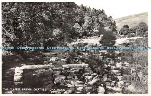 R364540 Dartmoor The Clapper Bridge Dartmeet J Salmon RP 1960