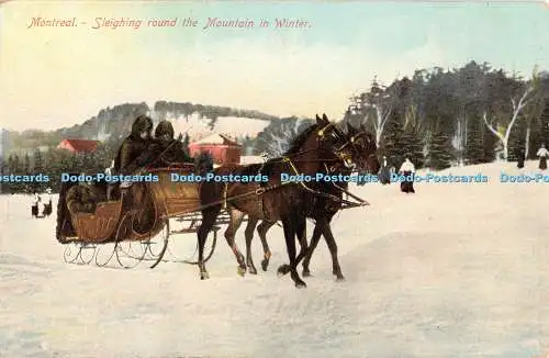 R366033 Montreal Schlitten um den Berg im Winter Illustrierte Postkarte Co