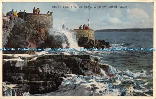 R364558 Weston Super Mare Rough Sea Anchor Head E T W Dennis Newcolour