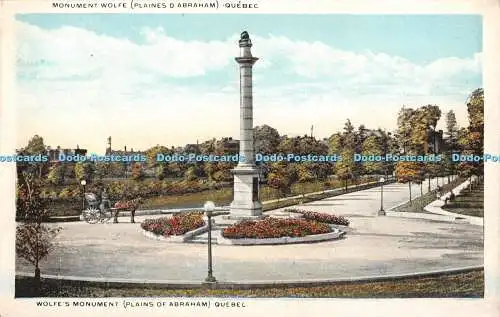 R366055 Quebec Wolfe Monument Plains of Abraham J P Gosselin