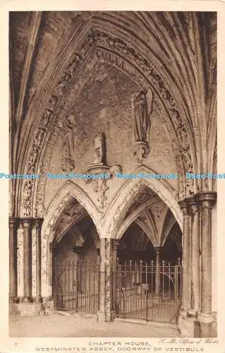 R363267 1 H M Office of Works Chapter House Westminster Abbey Doorway of Vestibu