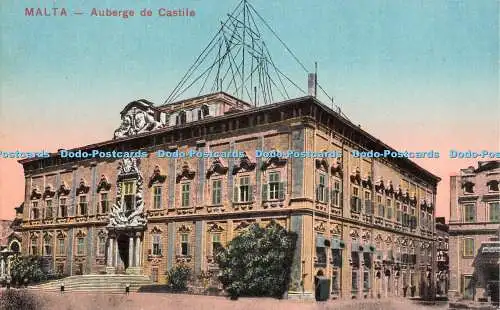 R366107 Malta Auberge de Castile Vistato dall Ufficio Revisione N 132 1917