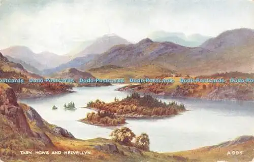 R364632 Tarn Hows and Helvellyn Valentine Art Farbe E H Thompson