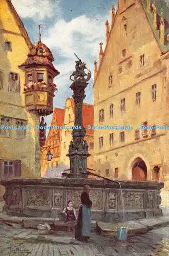 R363301 Ordner Rothenburg o d Tauber Herterich Brunnen C A Nr 7