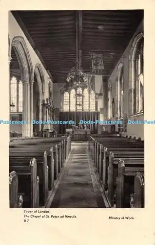 R363381 Tower of London The Chapel of St Peter and Vincula B 7 Ministry of Works