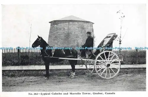 R366265 Kanada Quebec typisch Caleche und Martello Tower Neuheit Hersteller und Art Co