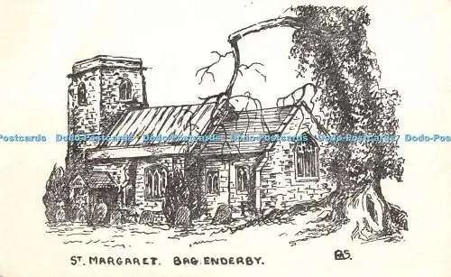 R366284 St Margaret Bag Enderby Postkarte