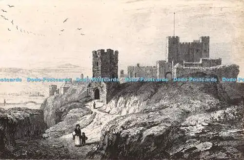 R366293 Gemälde Unbekannte Burg in Bergen Postkarte