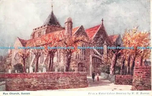 R366304 Sussex Rye Church The Water Colour Post Card Company W H Borrow