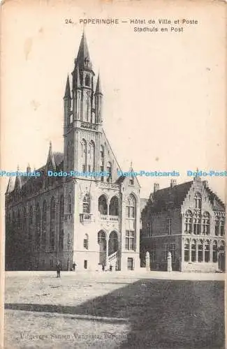 R361585 24 Poperinghe Hotel de Ville et Poste Stadhuis en Post Uitgever Sansen V