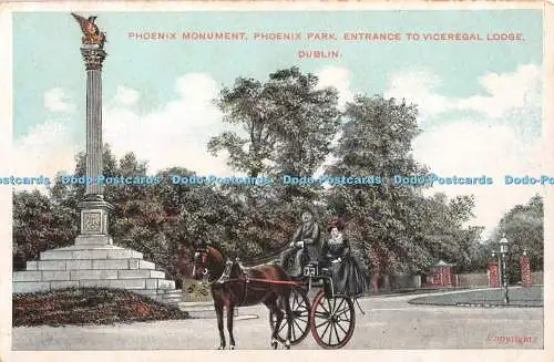 R366373 Dublin Phoenix Park Phoenix Monument Eingang zur Viceregal Lodge G D und