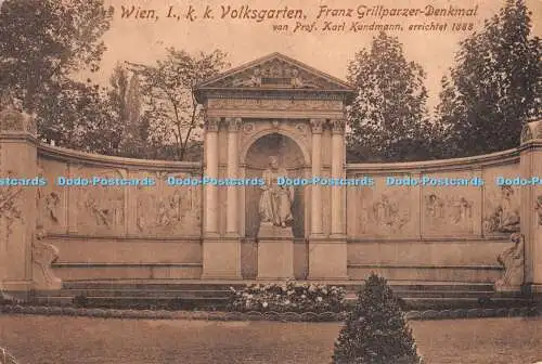 R366387 Wien I k Volksgarten Franz Grillparzer Denkmal von Prof Karl Kundmann