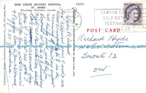 R366403 Kanada Manitoba Winnipeg Deer Lodge Militärkrankenhaus St James Western S