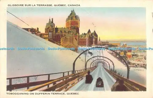 R366424 Kanada Quebec Rodeln auf Dufferin Terrasse Waage Garneau 1946