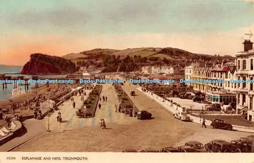 R363614 Esplanade And Ness Teignmouth 45204 Post Card 1955