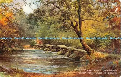 R364967 Dulverton Tarr Steps älteste römische Brücke Englands Valentinstag Kunst Farbe