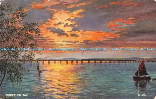 R364968 Sunset on Tay Valentine Art Farbe 1242 V Style G W Blow