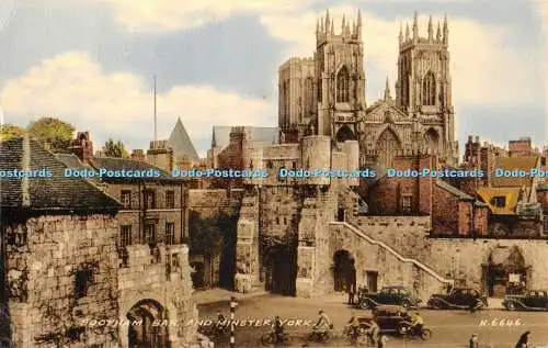 R363658 Bootham Bar und Minster York H 6646 Collo Farbe 4049 Stil Postkarte Val