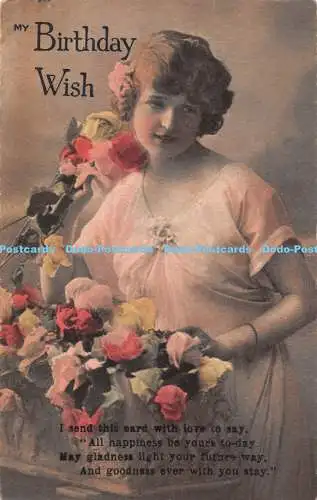 R361820 My Birthday Wish I send this card with love to say all happy be your