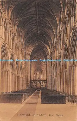 R361829 Lichfield Cathedral The Nave S I Lever 1914