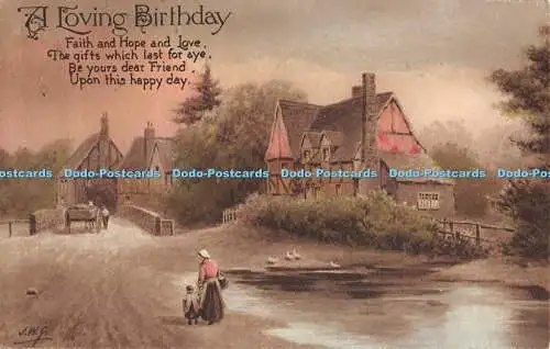 R363715 A Loving Birthday Lonsdale and Bartholomew Post Card 1920