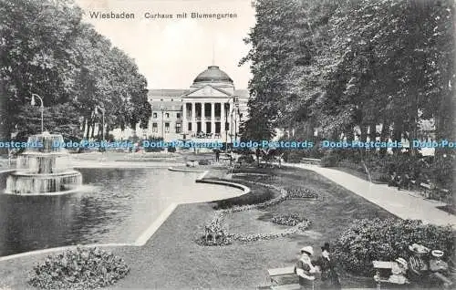 R366581 Wiesbaden Curhaus mit Blumengarten Carl v d Boogaart 1911