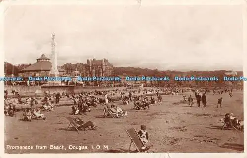 R363767 Promenade from Beach Douglas I O M RP Postkarte 1930