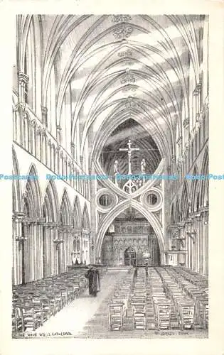 R361935 The Nave Wells Cathedral W Jeffrey Cook Salmon 1963