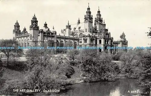 R365166 Glasgow The Art Gallery Valentine Silveresque 3059 V Style