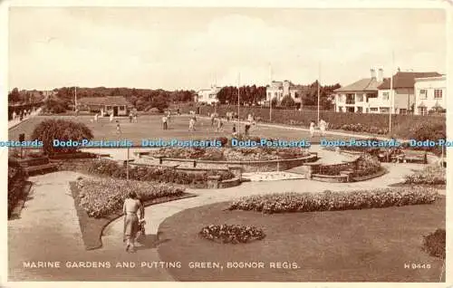 R363844 Meeresgärten und Putting Green Bognor Regis H9446 Fototypie Postkarte V