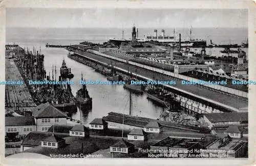 R368287 Nordseebad Cuxhaven Fischmarktanlagen und Hafenanlagen am Neuen Hafen mi